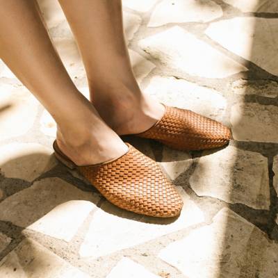 madewell cassidy woven mule