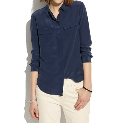 Silk Cargo Shirt : blouses | Madewell