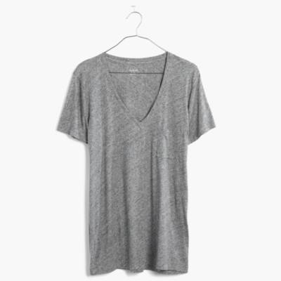 Whisper Cotton V-Neck Pocket Tee