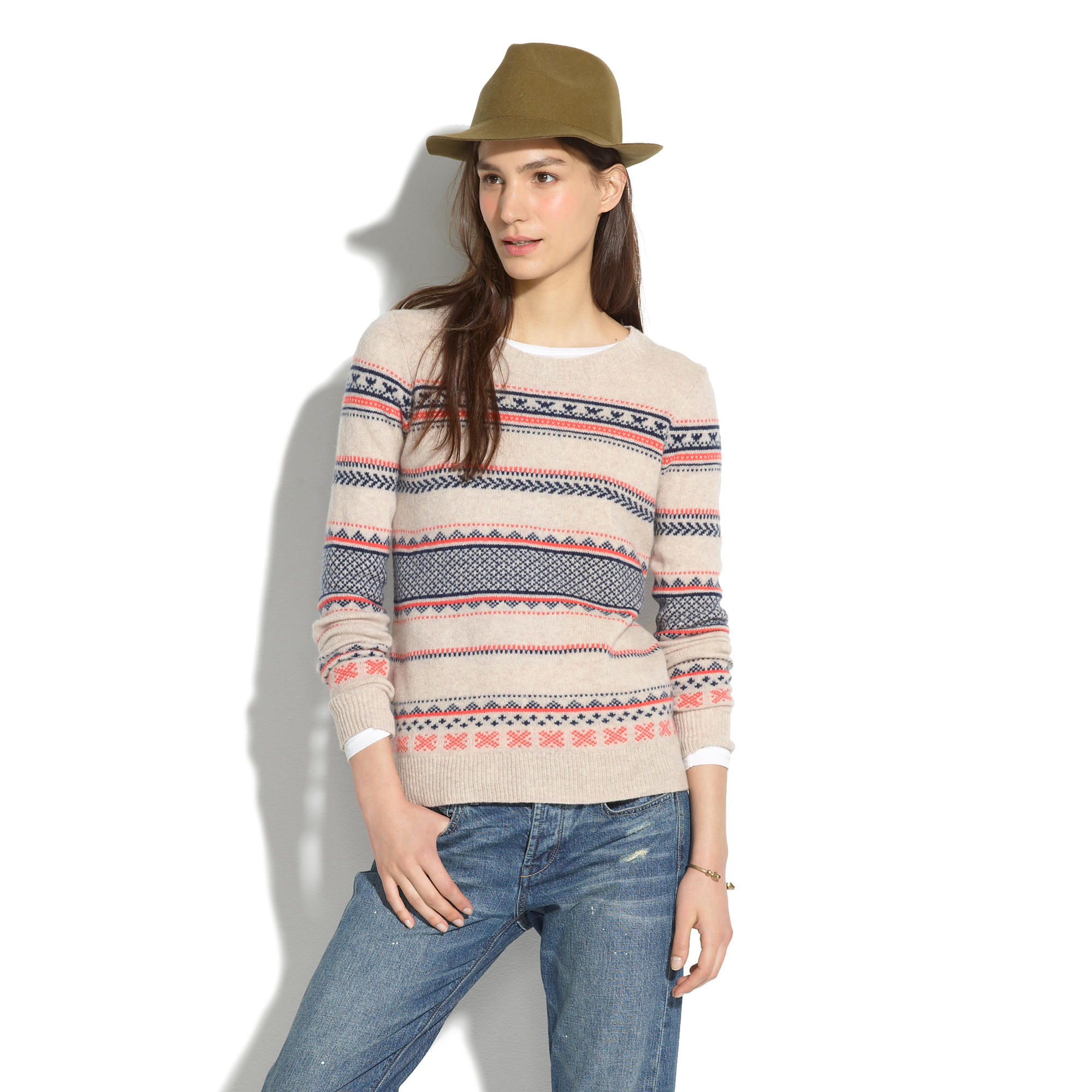 Fair Isle Striped Sweater : pullovers | Madewell