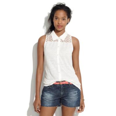 sleeveless linen tops uk