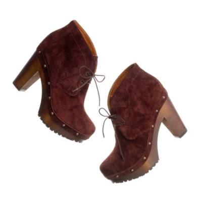 clog lace up boots