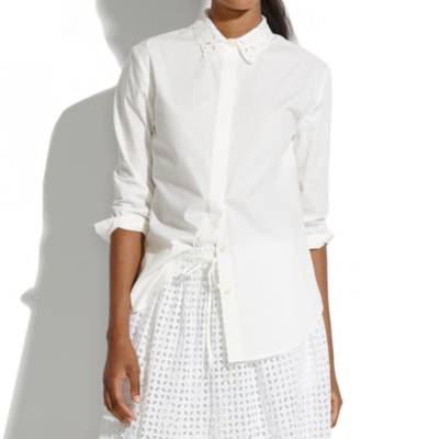 madewell eyelet collar outfit blouse