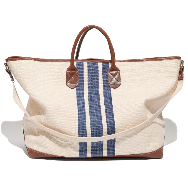 The Oversized Tote in Surf Stripe : shopmadewell totes | Madewell