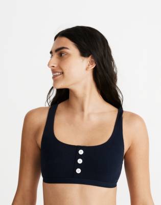 ribbed cotton bralette