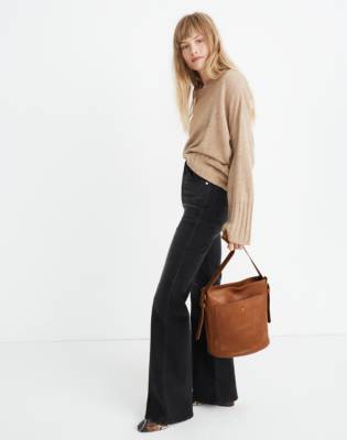 madewell black bucket bag