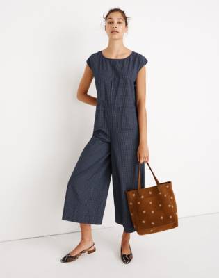 madewell suede stripe transport leather tote