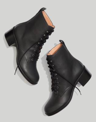 black lace up boots