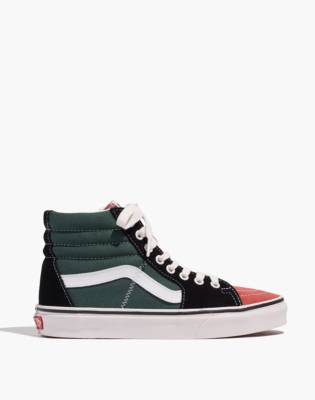 color block high top vans