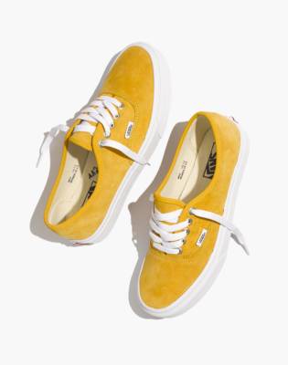 suede yellow vans