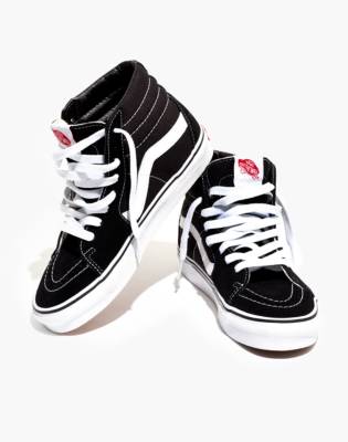 vans high tops black and white