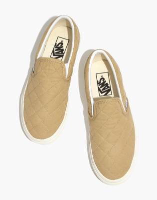 solid yellow slip on vans