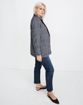 madewell dorset blazer in coster plaid