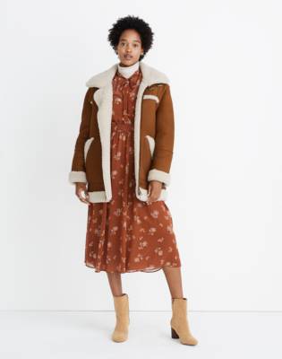 leather jacket with ruffle detail