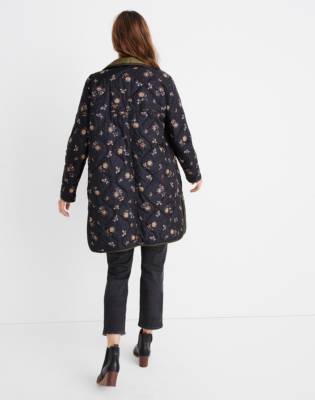 quilted floral coat