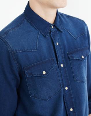 madewell denim western shirt