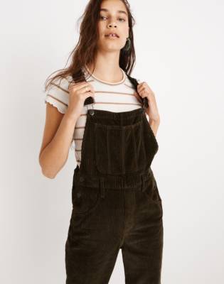 black straight leg overalls