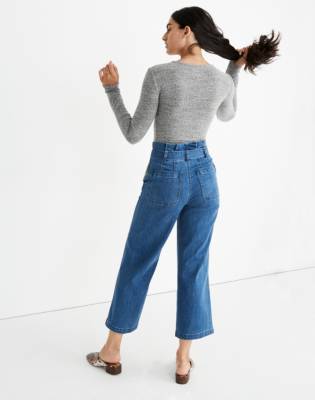 madewell denim paperbag pants