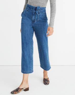 madewell denim paperbag pants