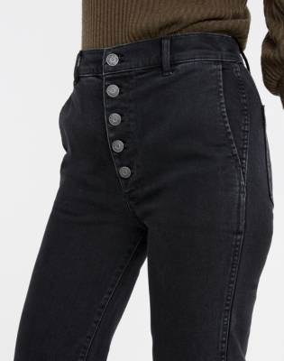 black button jeans