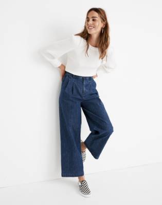 madewell pleated jeans