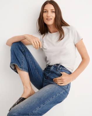 madewell slim wide leg crop jeans