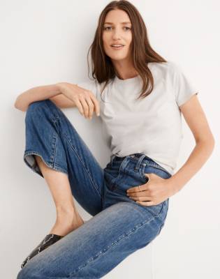 madewell slim wide leg jeans