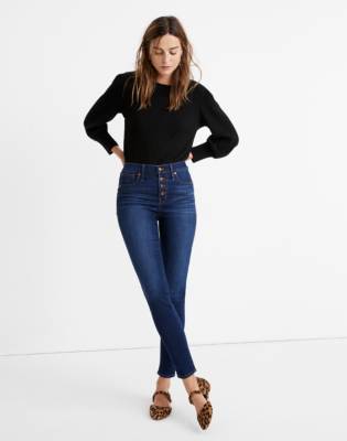 madewell mid rise skinny jeans