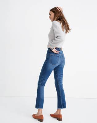 madewell cali demi bootcut crop jeans