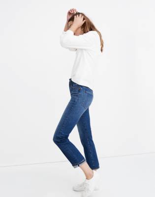 madewell classic straight jeans selvedge edition
