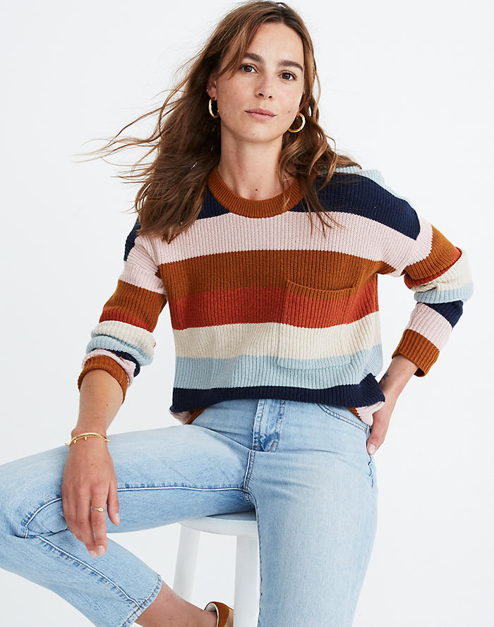 Colorful Striped Sweater: Fall 2019 Uniform - The Trendy Chick