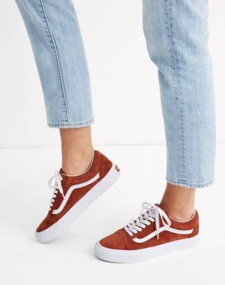 burnt orange slip on vans