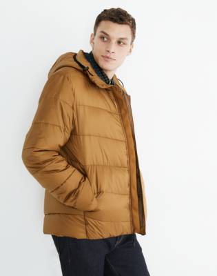 mens gold puffer jacket