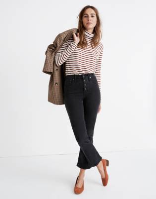 madewell cali demi bootcut crop jeans