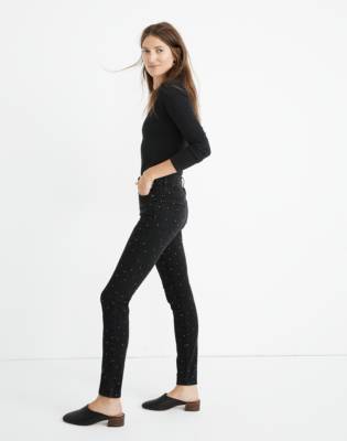 madewell metallic dot jeans