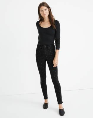 madewell metallic dot jeans