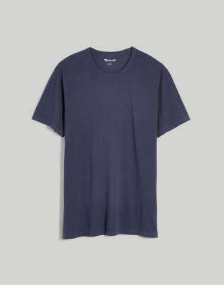 Madewell Garment-dyed Allday Crewneck Tee In Dark Baltic