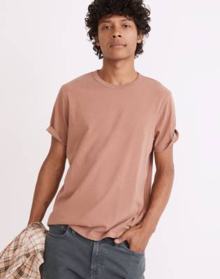 Madewell Garment-dyed Allday Crewneck Tee In Antique Plum