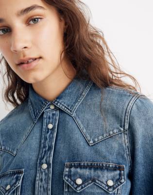 madewell denim western shirt