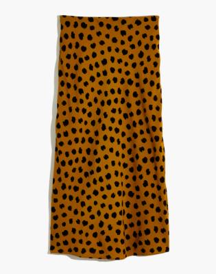 painted spots midi slip skirt