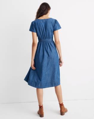 madewell denim midi dress