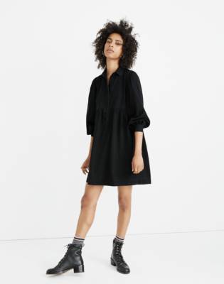 madewell black denim dress