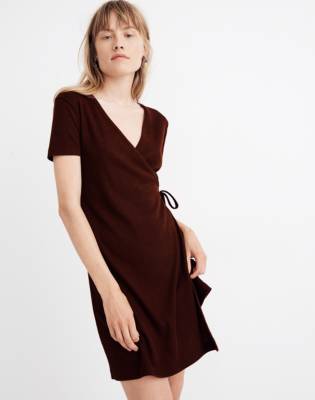 knit wrap dress