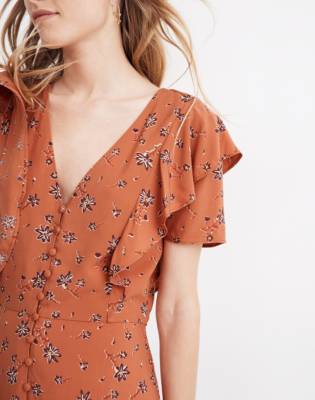 madewell red floral dress