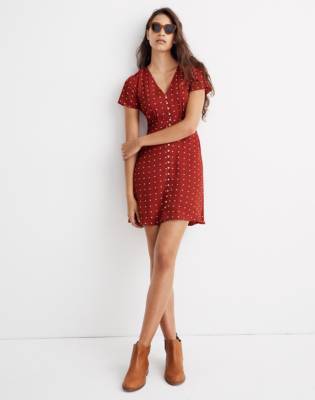 madewell polka dot dress