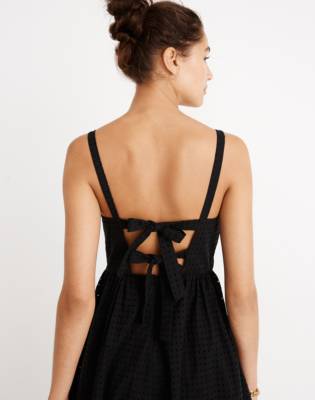 black dress with bow in back