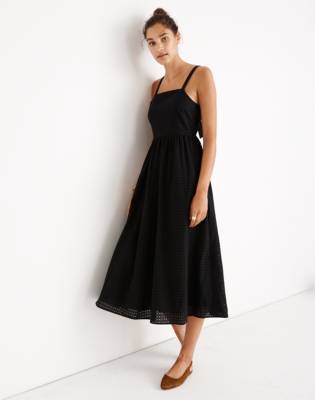 black sundress midi