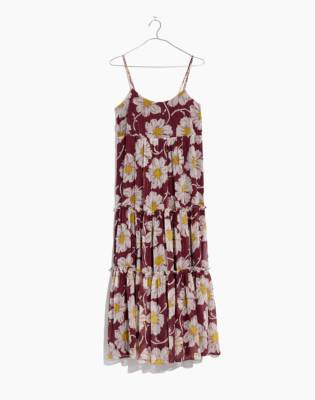 madewell cami tier midi dress