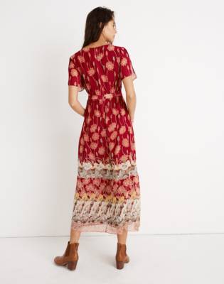 madewell tulip sleeve maxi dress