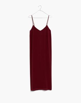 madewell red silk dress